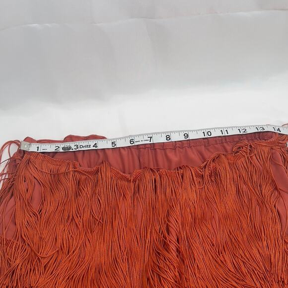 Cami String Halter Romper Jumpsuit Burnt Orange Women's Large Sexy Costume Cute - Picture 16 of 16